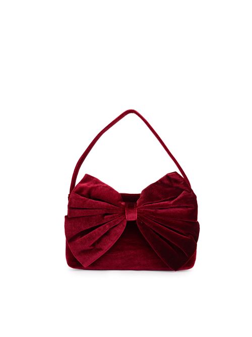 Borsa Nana in velluto con fiocco Mc2 Saint Barth | NANA00484G VELVET BOW 45 EMB